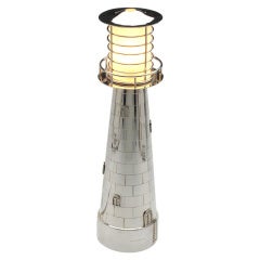 Silver Lighthouse Table Lamp