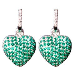"The Way to the Heart is Through the Ears" Emerald Earrings