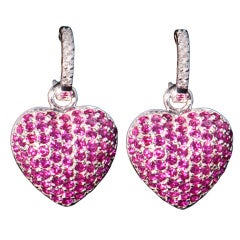 "The Way to the Heart is Through the Ears" Ruby Earrings