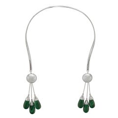 Drop Necklace with Malachite