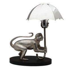 The Silver Monkey Table Lamp