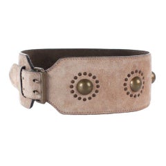 ALAIA suede belt with brass