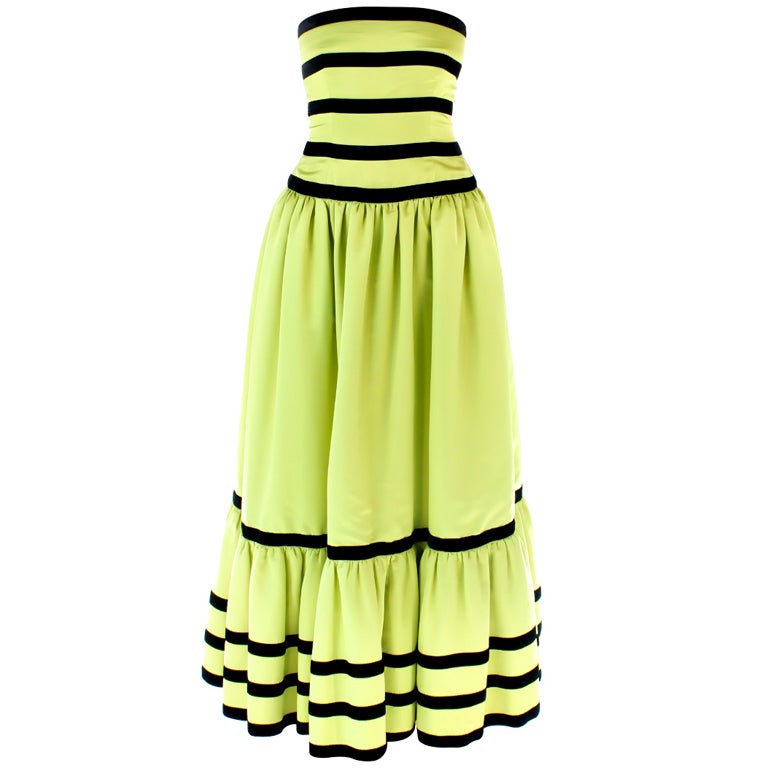 Iconic S/S 2004 Oscar De La Renta Lime Green 