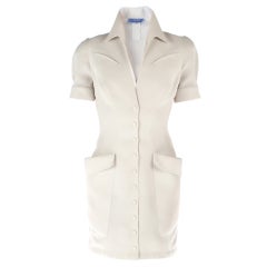 Thierry Mugler white mini dress 2