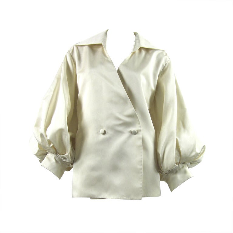 CHRISTIAN DIOR (numbered) silk blouse at 1stDibs