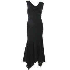1990s John Galliano black silk dress 4