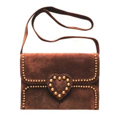 Vintage 1970s Yves Saint Laurent rive gauche Cross Body Heart Bag