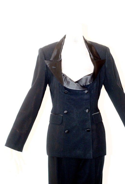 1990s Jean Paul Gaultier Tuxedo In Excellent Condition For Sale In New York, NY