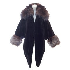 Magnificent John Galliano Winter 1998 Mink and Fox Cocoon Coat