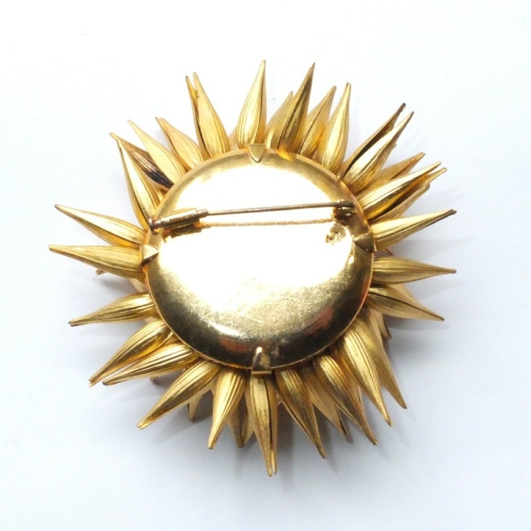 Yves Saint Laurent Circa 1990s Sea Anemone Brooch In Excellent Condition For Sale In New York, NY