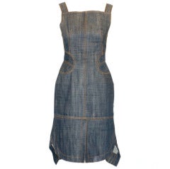 Vintage 1990s Alaia Denim Dress