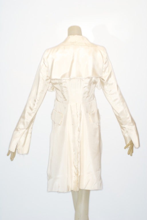 Women's Alexander McQueen Bias Cut Silk Mille Feuille Cutaway Jacket