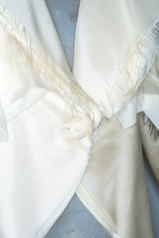 Alexander McQueen Bias Cut Silk Mille Feuille Cutaway Jacket 3