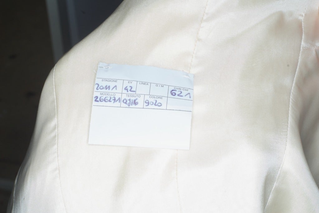 Alexander McQueen Bias Cut Silk Mille Feuille Cutaway Jacket 5