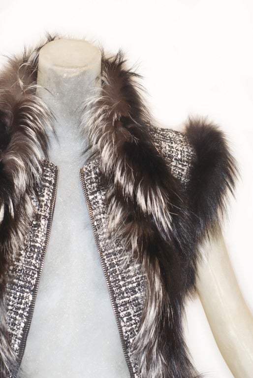 Fall 2011 Sarah Burton for Alexander McQueen Fox Fur Vest In Excellent Condition For Sale In New York, NY