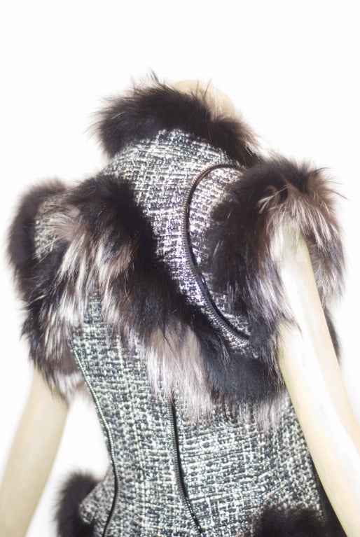 Women's Fall 2011 Sarah Burton for Alexander McQueen Fox Fur Vest For Sale