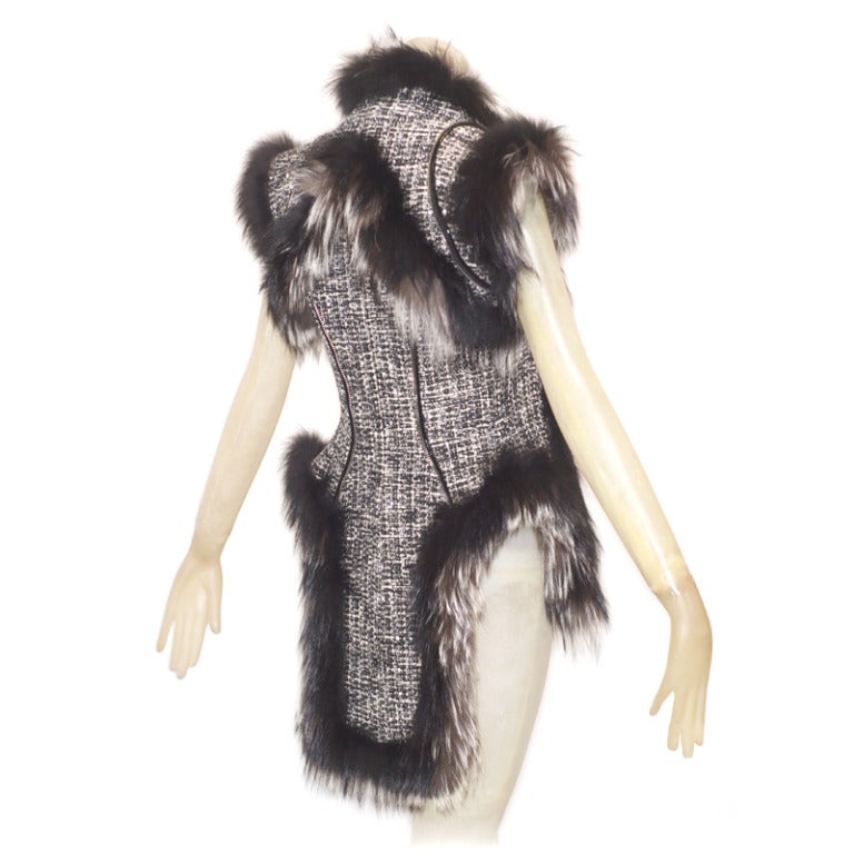 Fall 2011 Sarah Burton for Alexander McQueen Fox Fur Vest For Sale