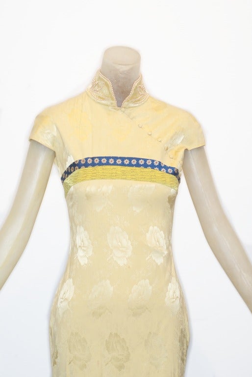 Nan Kempner Provenance 1997 John Galliano for Christian Dior Cheongsam In Excellent Condition In New York, NY