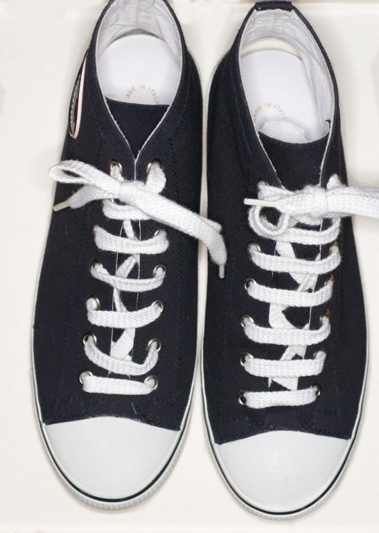 Whimsical Converse style high tops by Chanel.  Classic Karl Lagerfeld for Chanel.