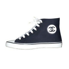 Chanel High Top Sneakers at 1stDibs