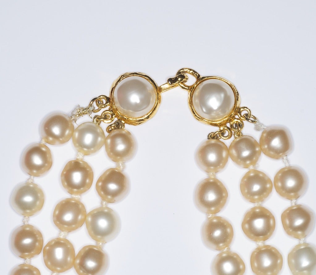 Chanel Triple Strand Necklace