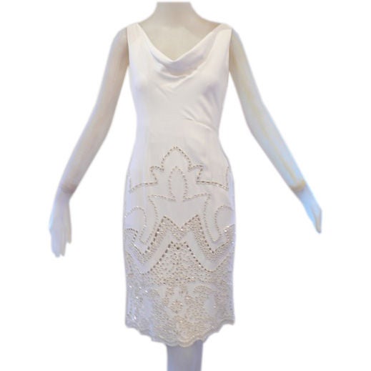 Women's Valentino Dress with White Beading