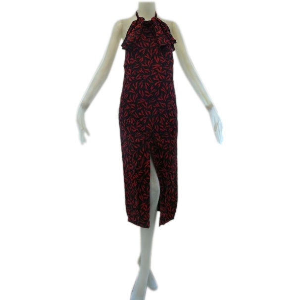 1970s Givenchy Couture Halter Dress