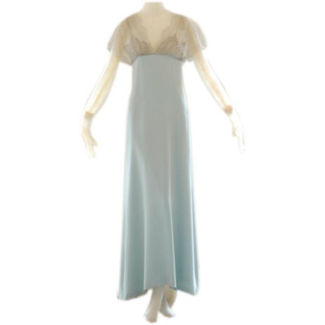 1970s Nina Ricci Attributed Haute Couture Gown