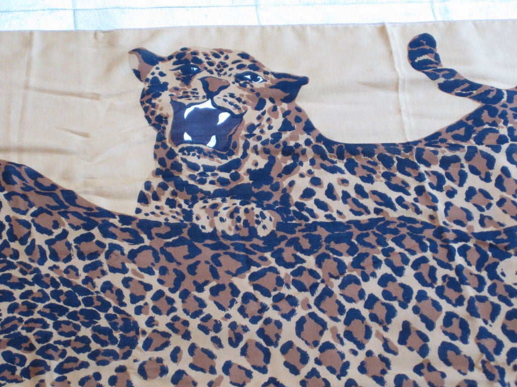 Women's Yves Saint Laurent Enormous Leopard Scarf