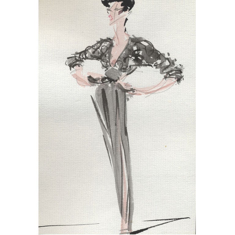 Joe Eula Fashion Illustration for Halston