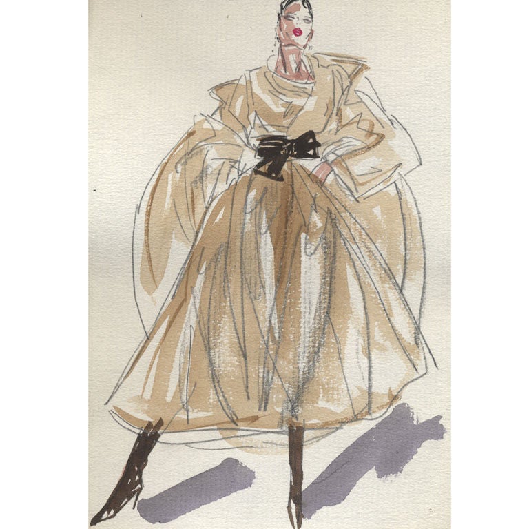 Joe Eula Fashion Illustration for Halston