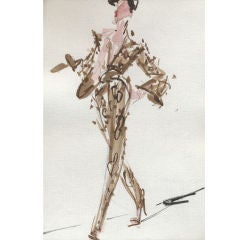 Joe Eula Fashion Illustration for Halston