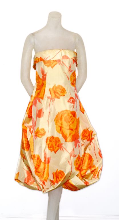 Women's 1960s Gandini Silk Chiné Cocktail Dress