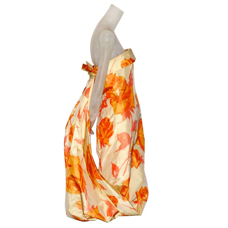 1960s Gandini Silk Chiné Cocktail Dress