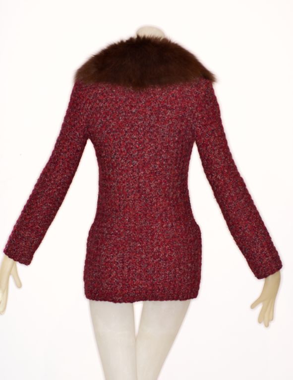 1974 Yves Saint Laurent Haute Couture Sweater with Fur Collar 1