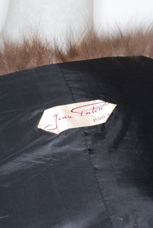 1950s Jean Patou Haute Couture Silver Fox Stole