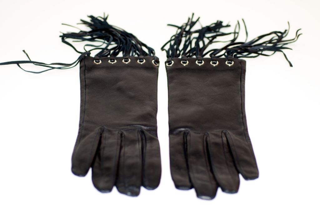 Buttery soft Hermes calf leather gloves with fringe set into silver hardware.  Size 7.  No lining.  Pristine condition!  <br />
<br />
<br />
RARE vintage <br />
STORE HOURS: Monday - Friday 11:30AM to 6PM<br />
Weekend Appointments
