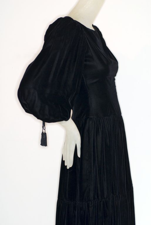 1970s Oscar de la Renta Peasant Dress For Sale 1