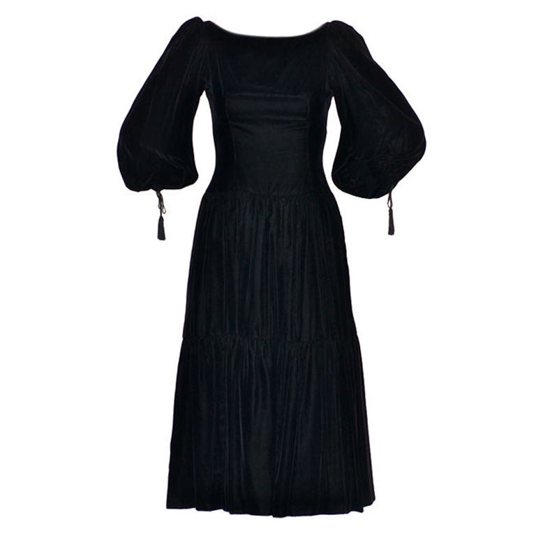 1970s Oscar de la Renta Peasant Dress For Sale