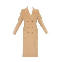 Vintage Early 1970s Fitted Bill Blass Camel  Coat