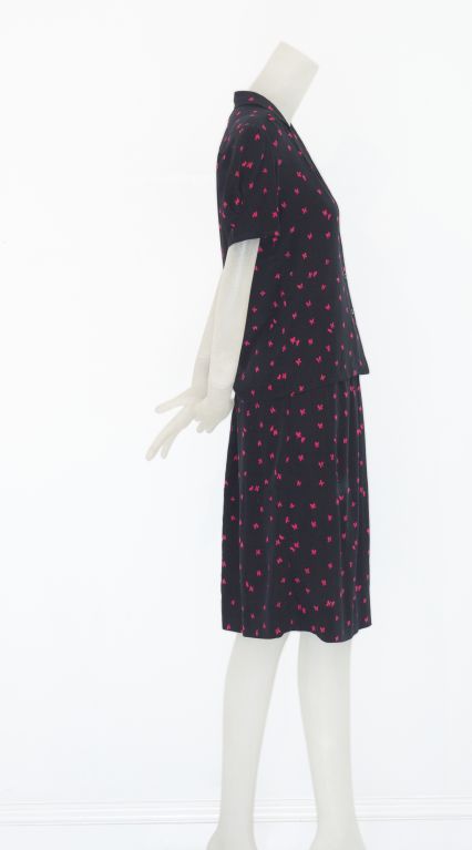 1970s Butterfly Print Diane von Furstenberg Print Ensemble