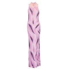 Early 1990s Gianni Versace Couture Lilac Gown