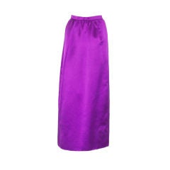 Vintage Yves Saint Laurent Haute Couture Amethyst Silk Skirt