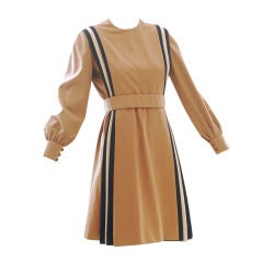 Vintage Roberto Capucci Pleated Gabardine Dress