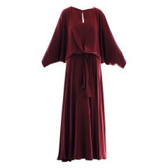 1970s Silk Madame Gres Dress