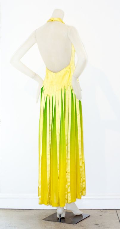 Women's 1970s Roberto Capucci Silk Ribbon Ombre Gown For Sale