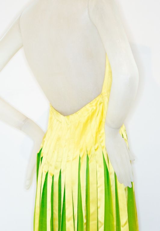 1970s Roberto Capucci Silk Ribbon Ombre Gown For Sale 1