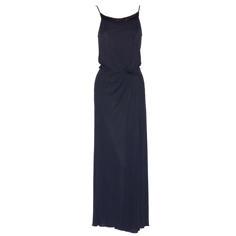 1980s Gianni Versace for Callaghan Fringed Jersey Dress For Sale