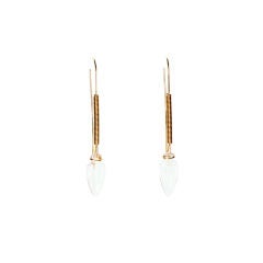 Tina Chow Rock Crystal and Gold Amfora Earrings