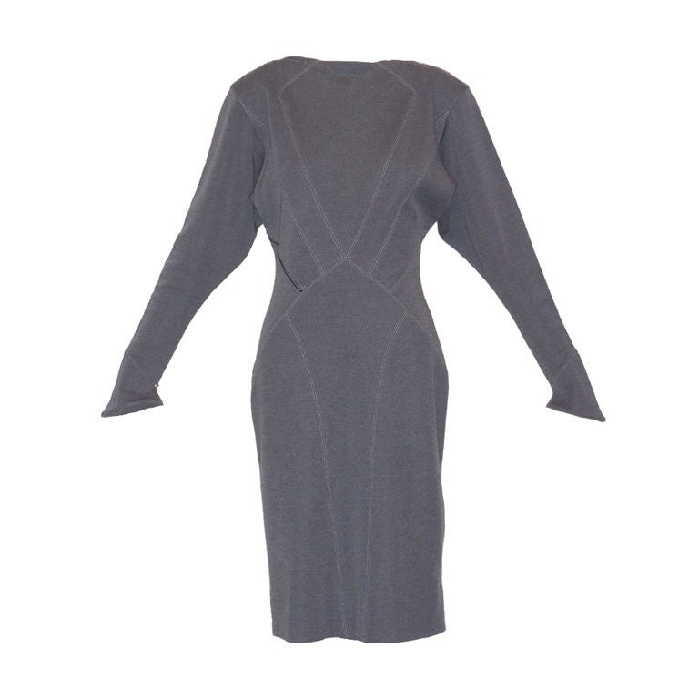 Circa 1981 Alaia Zipper Gown For Sale at 1stDibs